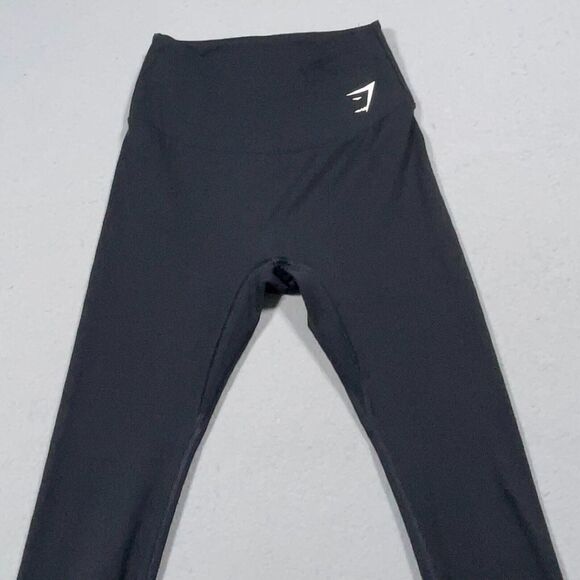Gymshark Seamless Tights Size‎ Small Black Full Length Gym Yoga Running - Picture 2 of 10